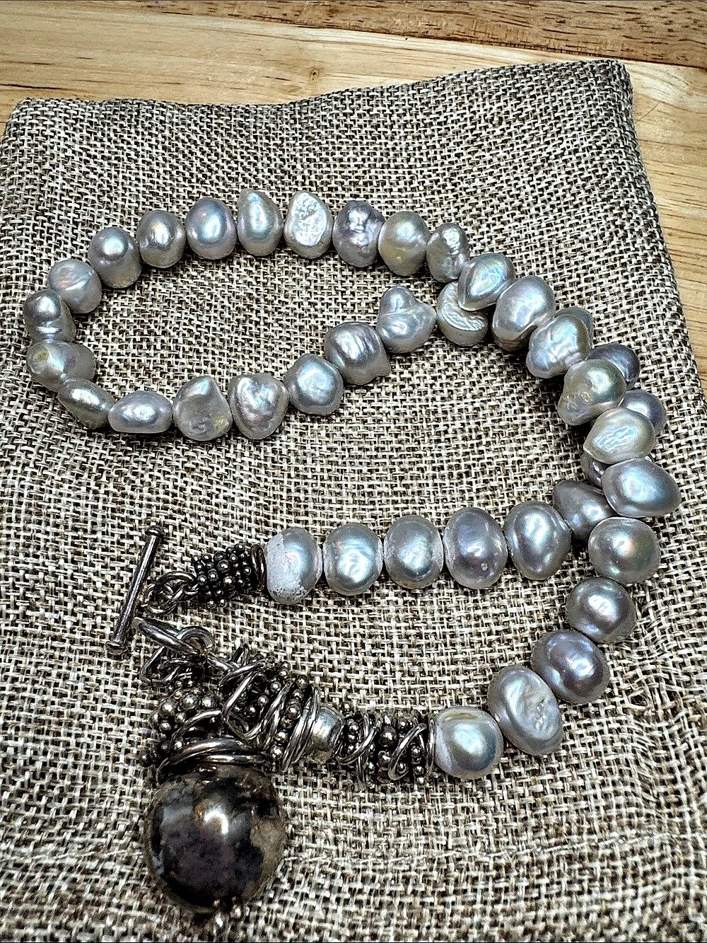 Honora Rocky Candy Freshwater Baroque Pearl Pendant Necklace- .925